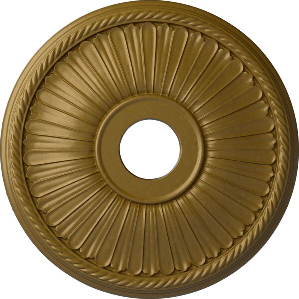 Ekena Millwork Berkshire Ceiling Medallion (Fits Canopies up to 6 3/8"), 20 1/8"OD x 3 7/8"ID x 1 7/8"P, Gold CM20BE1GLS - main